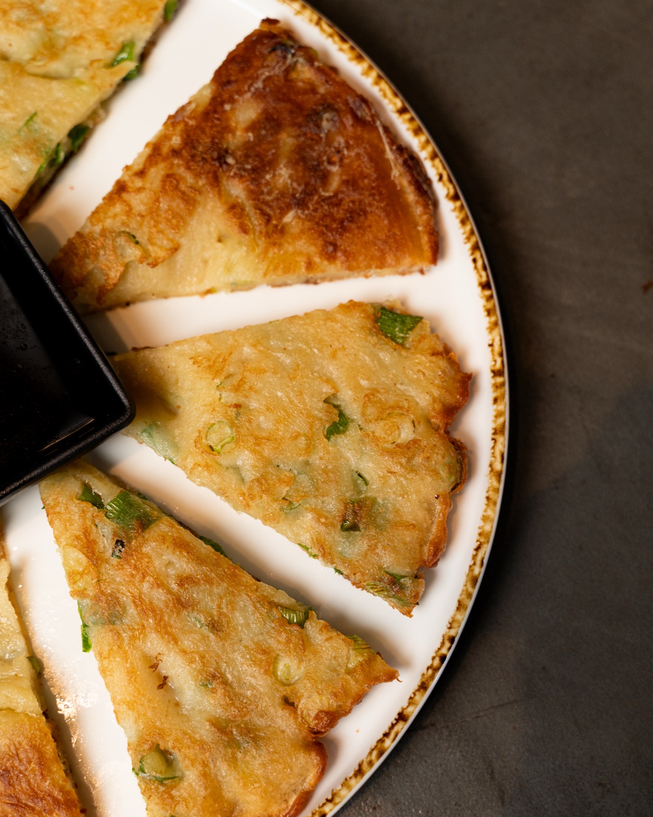 Pajeon, frittata coreana tagliata a spicchi, Sentò