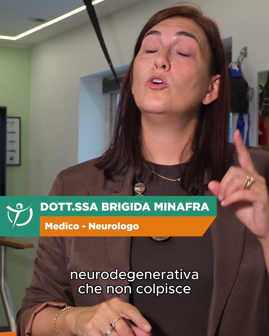 La Dott.ssa Brigida Minafra, neurologa, in un reel di TRIC sui caregiver